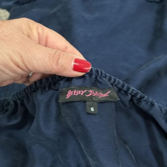 Vintage Betsey Johnson 100% silk gorgeous 90’s rare short prairie dress. - Picture 10 of 14